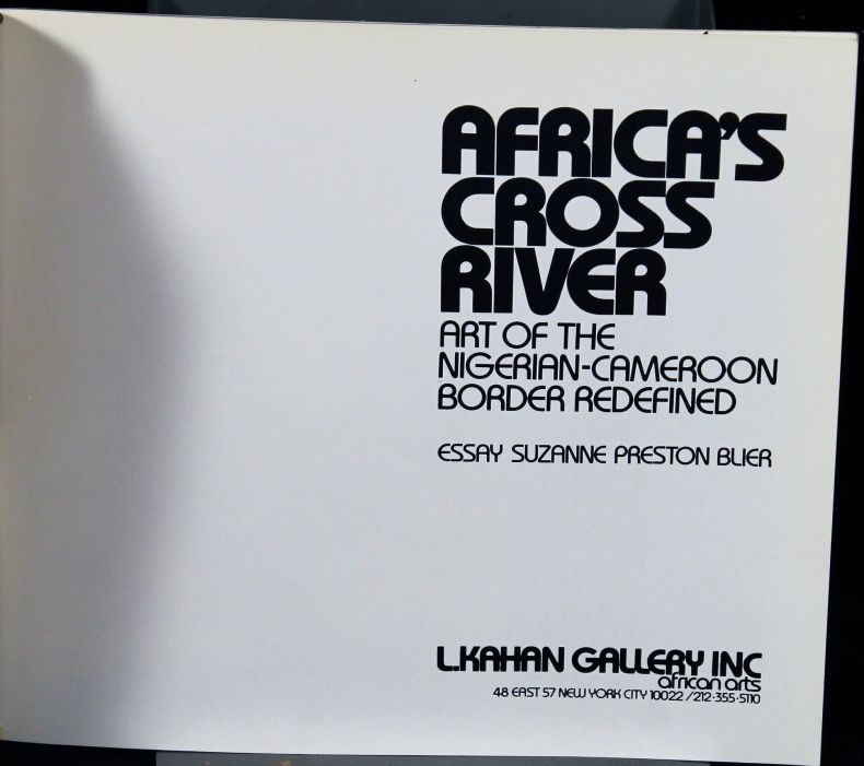 Africa s Cross River Art Of The Nigerian-Cameroon Border Redefined. Book